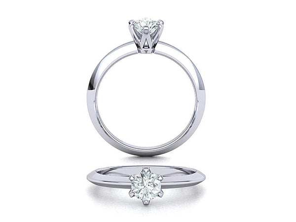 0.47ct Brilliant Cut Diamond Solitaire Gold Engagement Ring - 02CG06